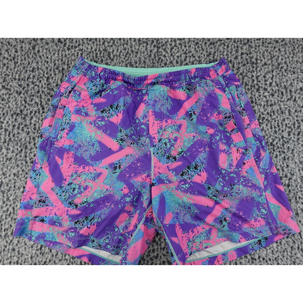Birddogs Shorts Mens XL Purple Pink Boomstick Classic 90s Abstract Liner